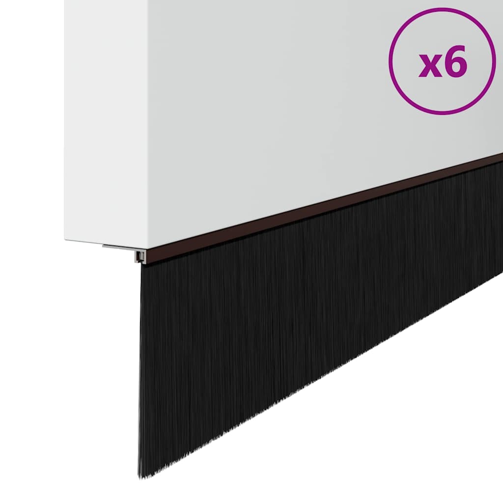 vidaXL Αυτοκόλλητες σφραγίδες πόρτας 6 pcs Καφέ 100 cm