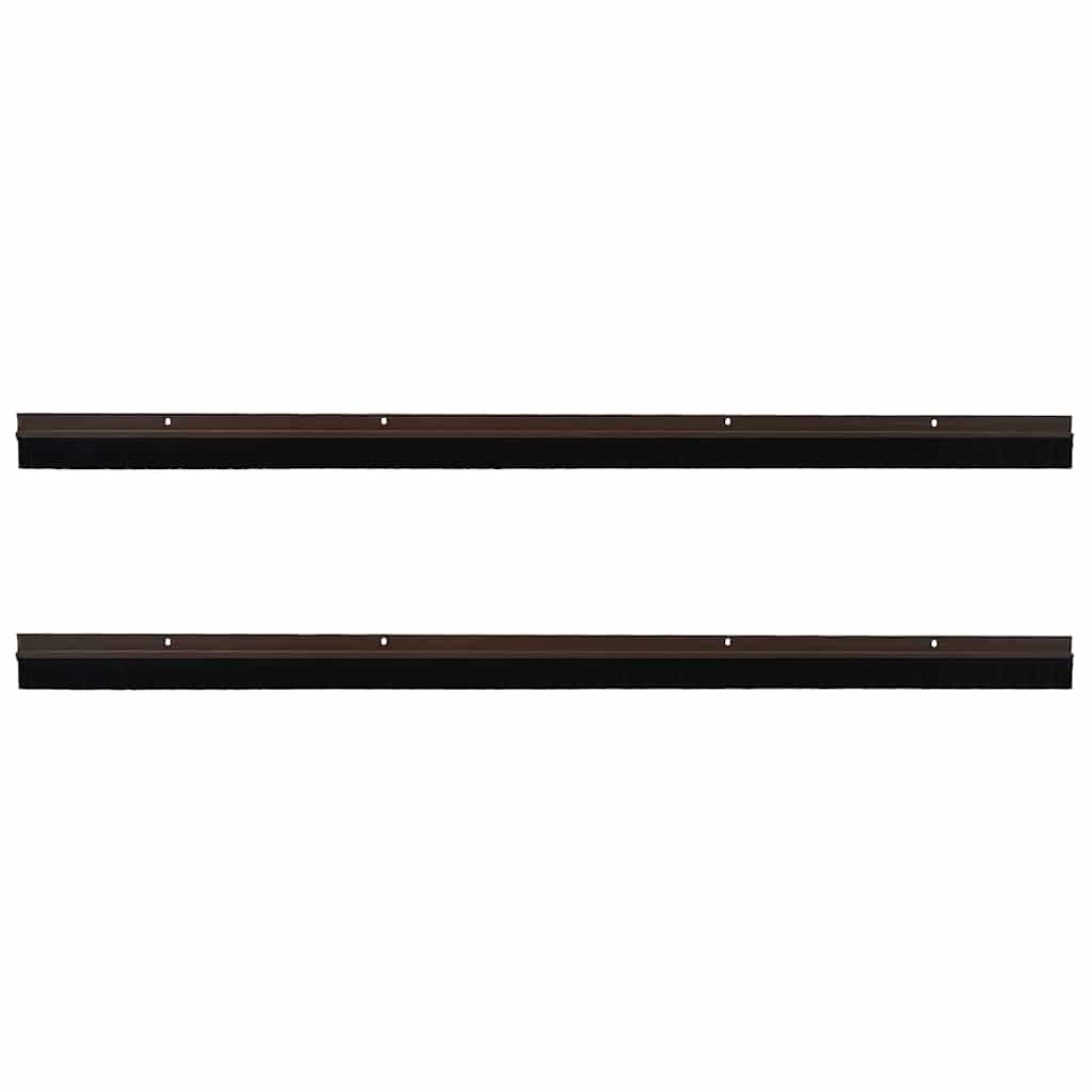 vidaXL Σφραγίδες πόρτας με βούρτσες που προσαρτώνται 2 pcs Καφέ 100 cm