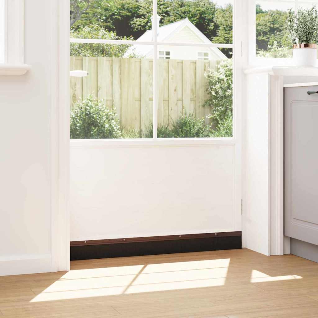 vidaXL Σφραγίδες πόρτας με βούρτσες που προσαρτώνται 2 pcs Καφέ 100 cm