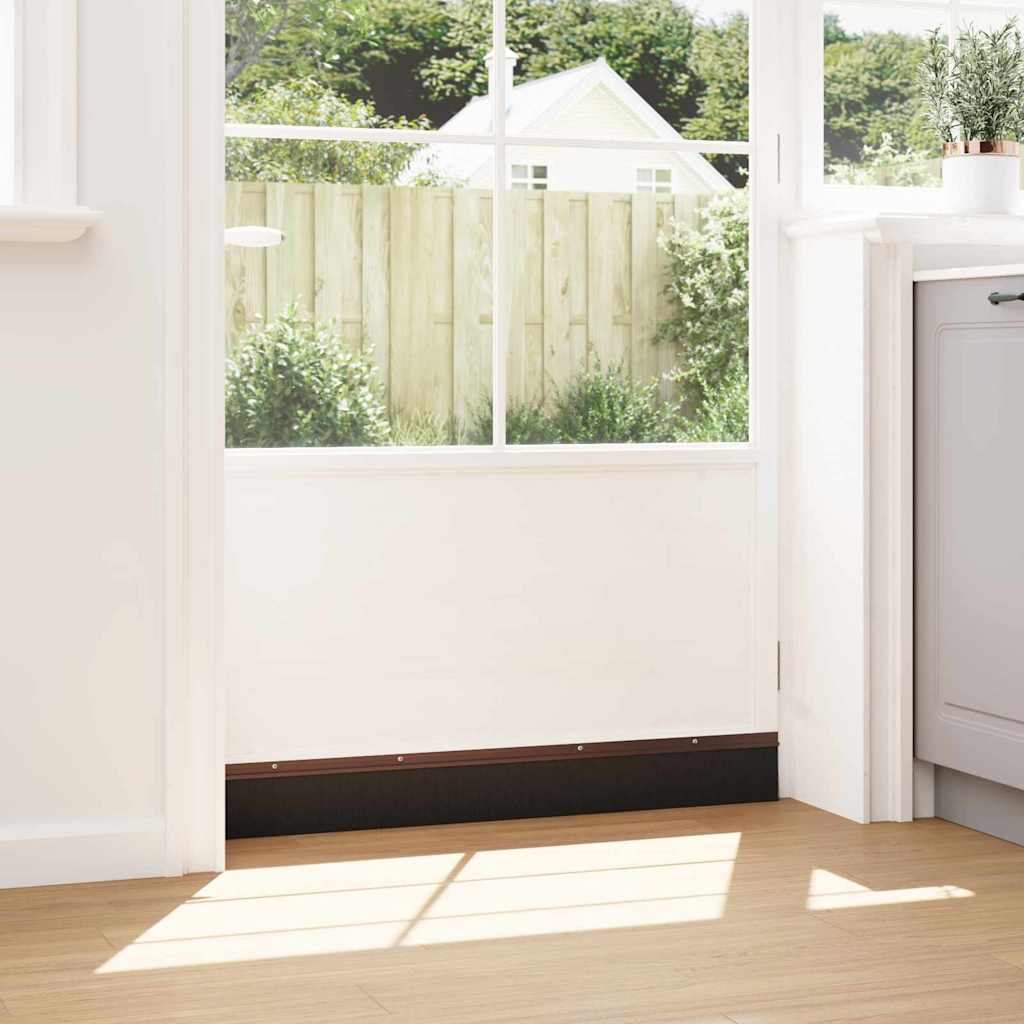 vidaXL Σφραγίδες πόρτας με βούρτσες που προσαρτώνται 2 pcs Καφέ 100 cm