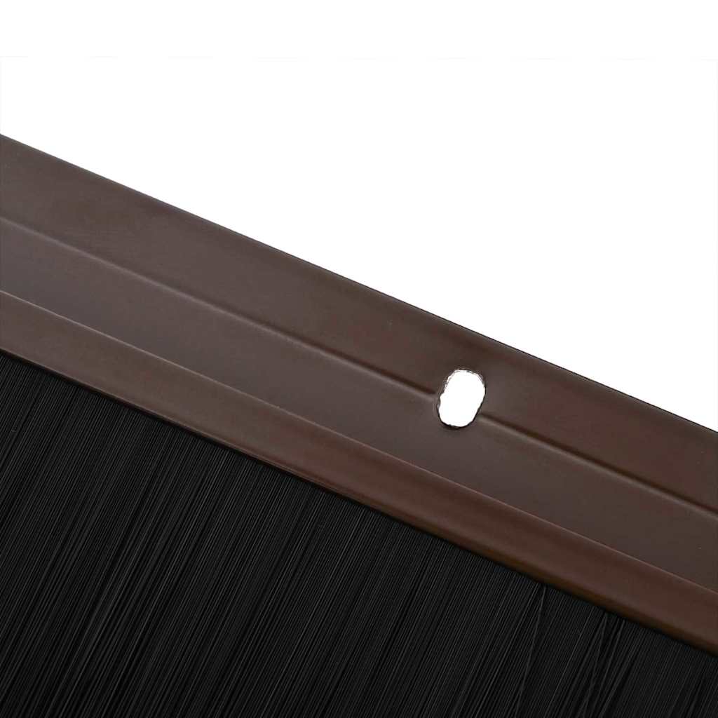 vidaXL Σφραγίδες πόρτας με βούρτσες που προσαρτώνται 12 pcs Καφέ