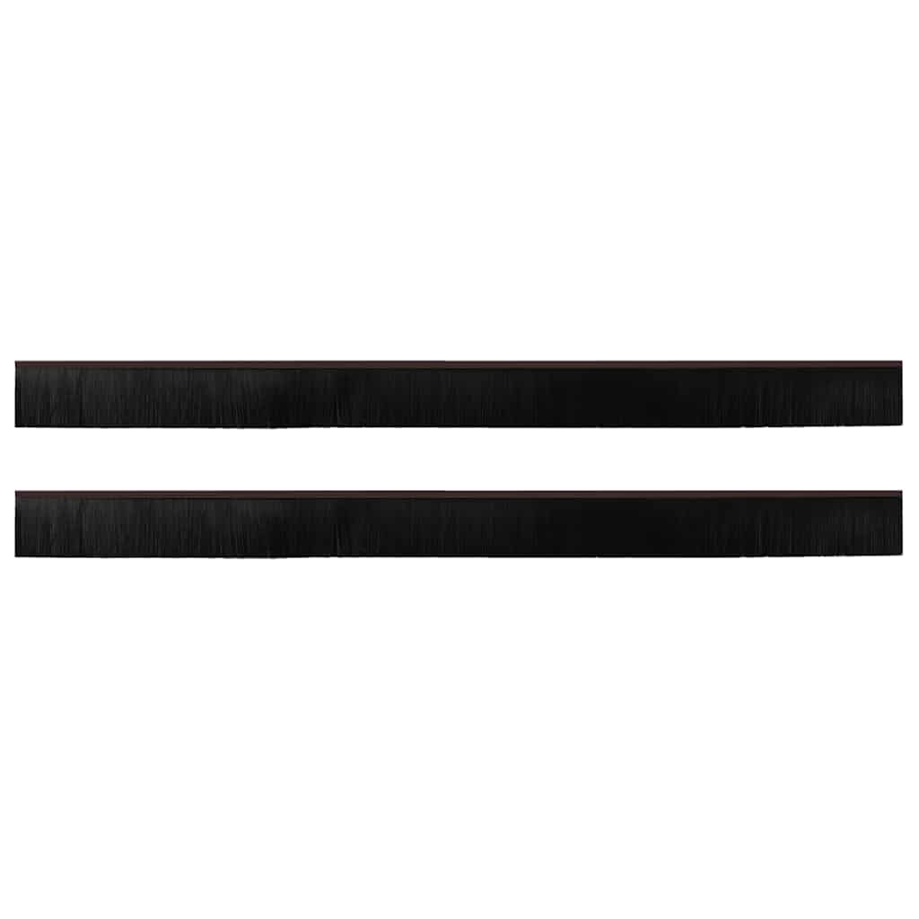 vidaXL Σφραγίδες πόρτας με βούρτσες που προσαρτώνται 2 pcs Καφέ 100 cm