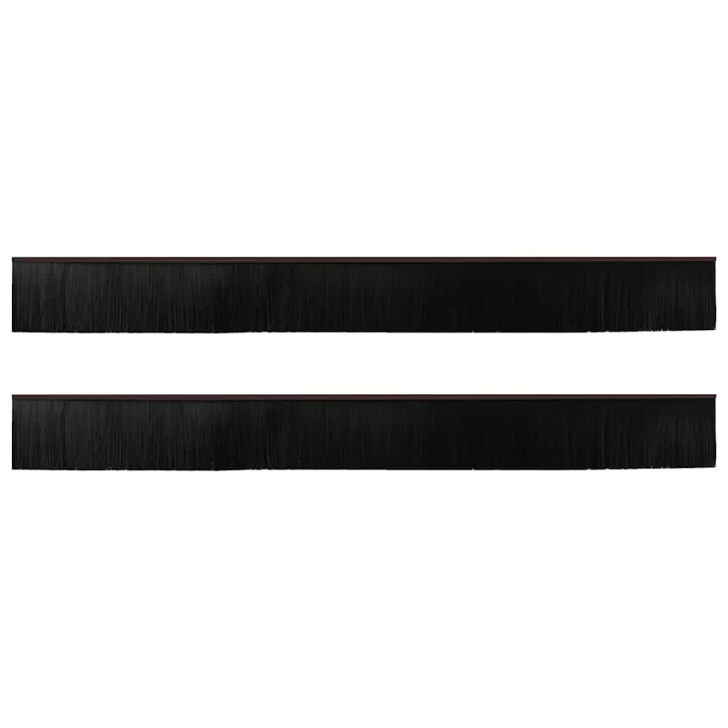 vidaXL Σφραγίδες πόρτας με βούρτσες που προσαρτώνται 2 pcs Καφέ 100 cm