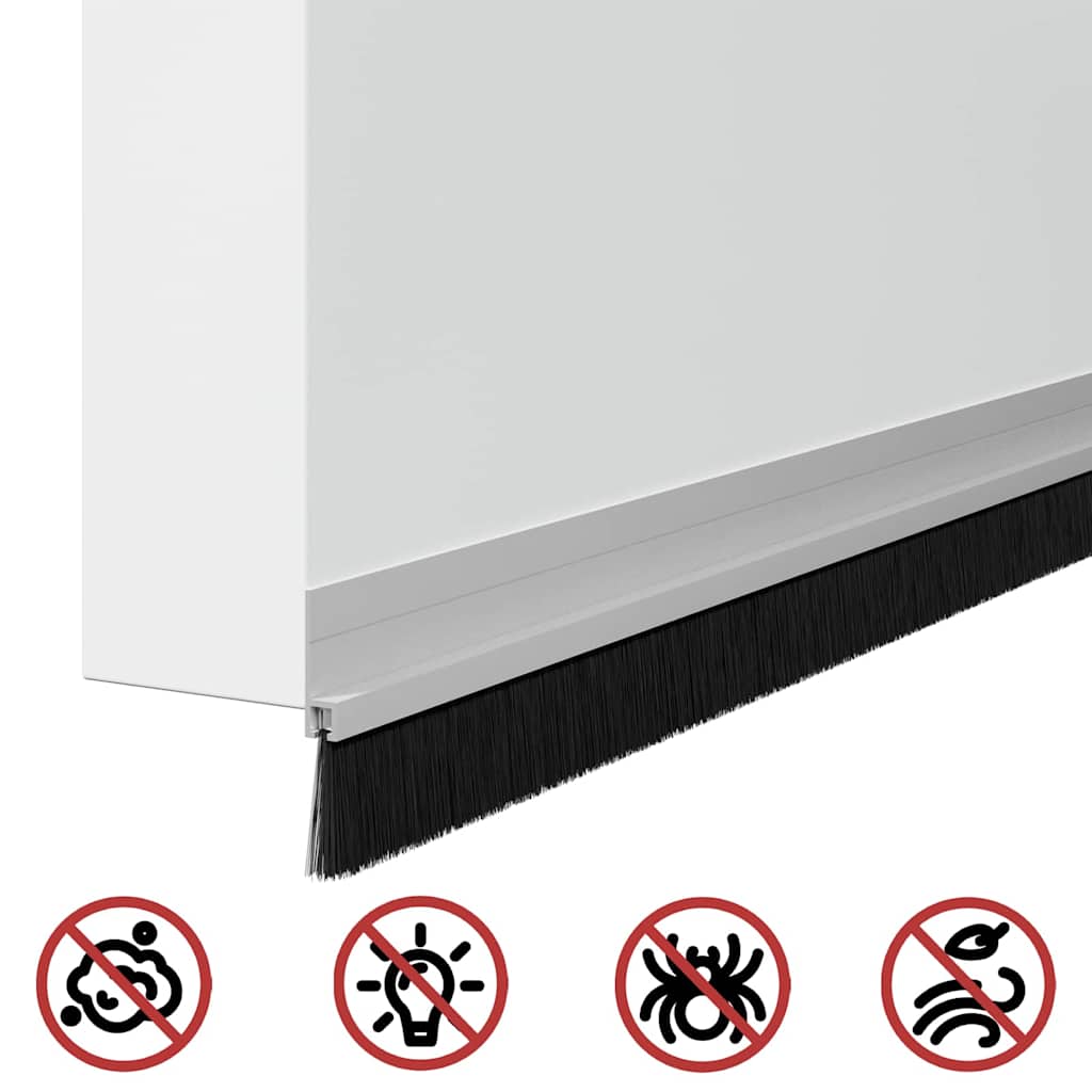 vidaXL Αυτοκόλλητες σφραγίδες πόρτας 2 pcs Ασημί 100 cm