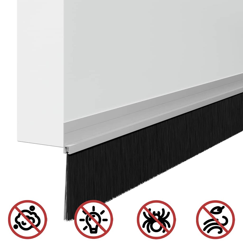 vidaXL Αυτοκόλλητες σφραγίδες πόρτας 2 pcs Ασημί 100 cm