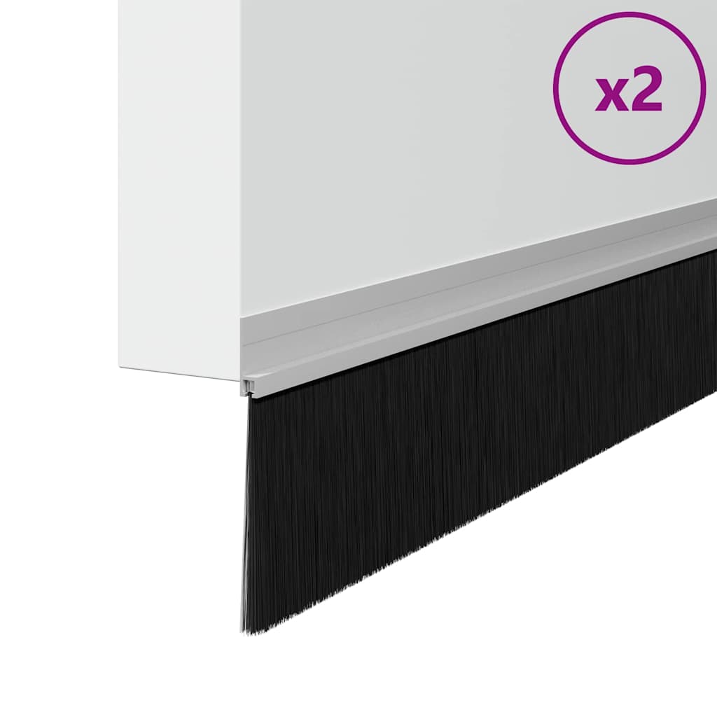 vidaXL Αυτοκόλλητες σφραγίδες πόρτας 2 pcs Ασημί 100 cm