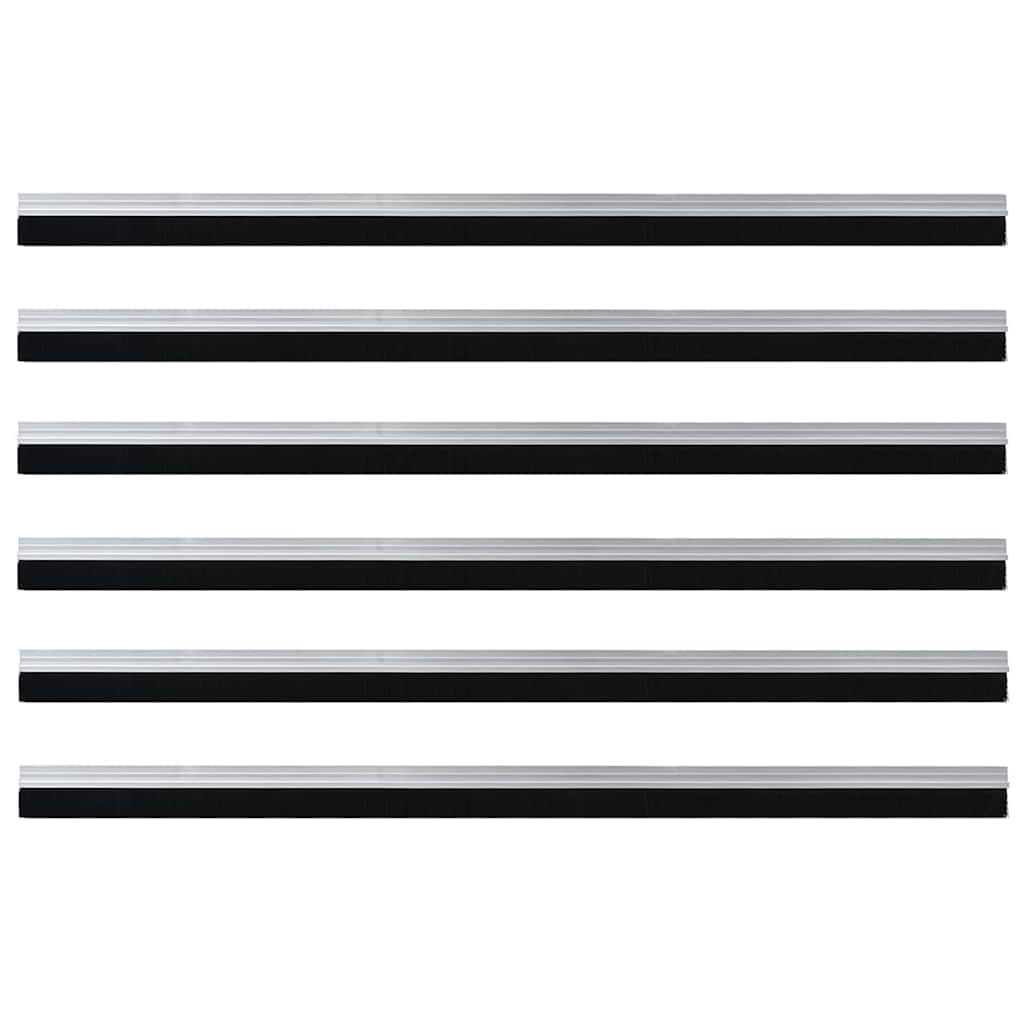 vidaXL Αυτοκόλλητες σφραγίδες πόρτας 6 pcs Ασημί 100 cm