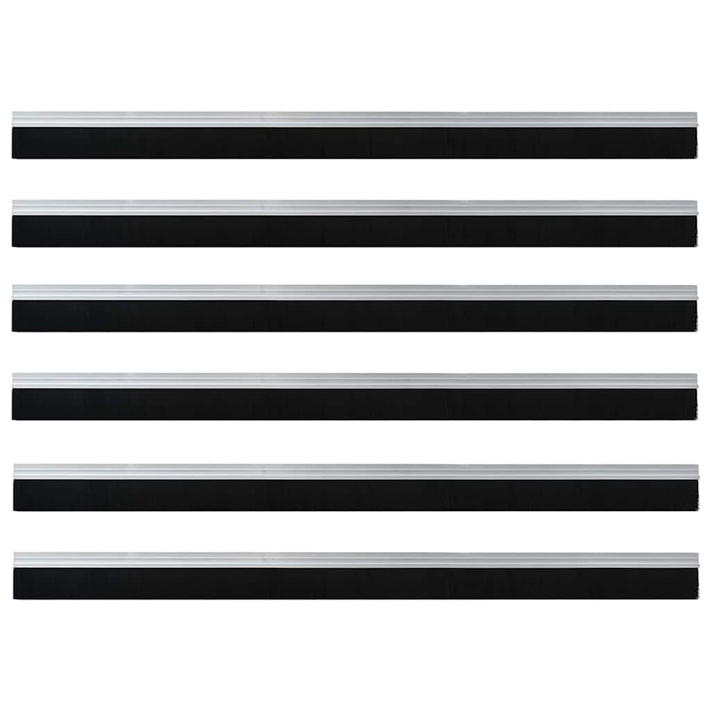 vidaXL Αυτοκόλλητες σφραγίδες πόρτας 6 pcs Ασημί 100 cm