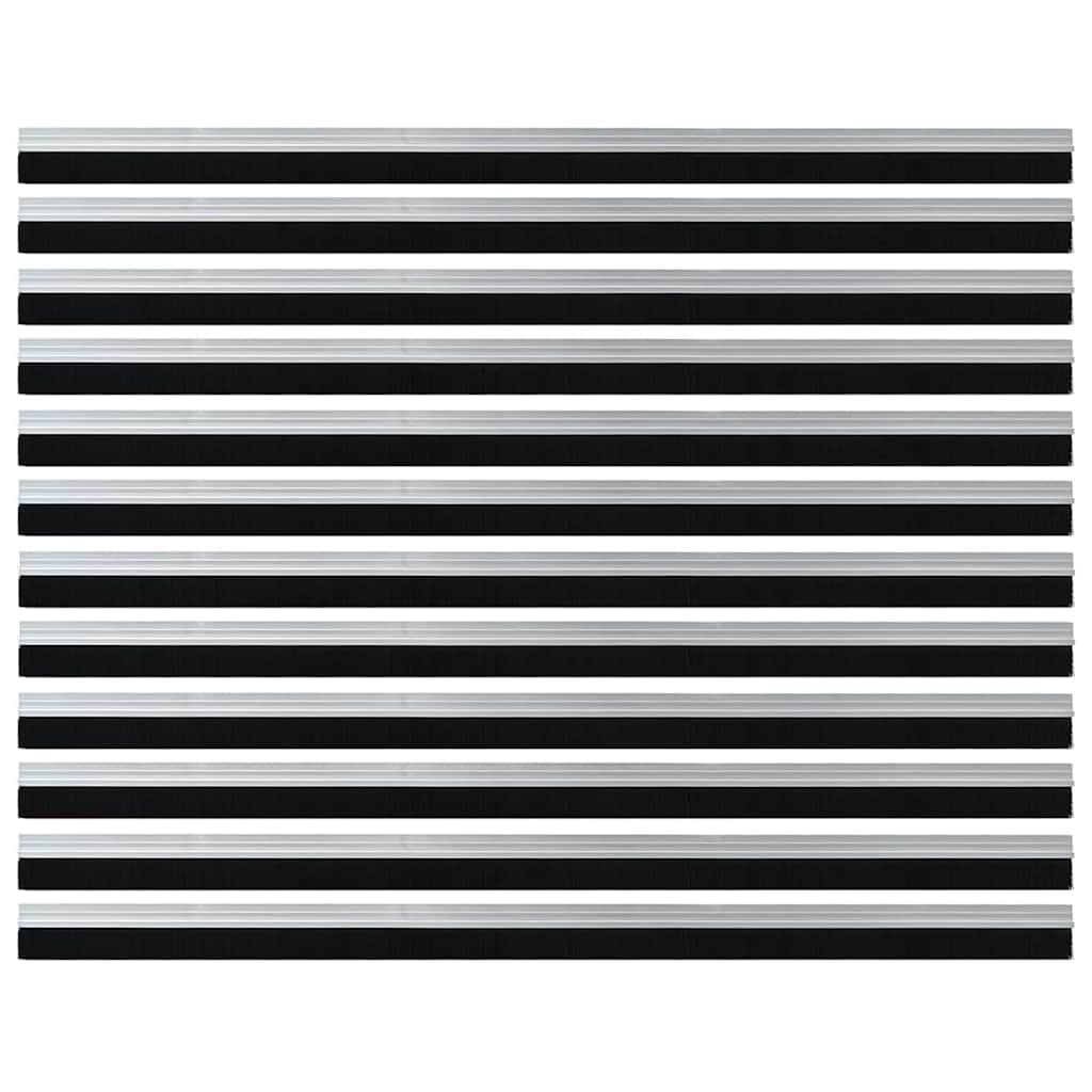 vidaXL Αυτοκόλλητες σφραγίδες πόρτας 12 pcs Ασημί 100 cm