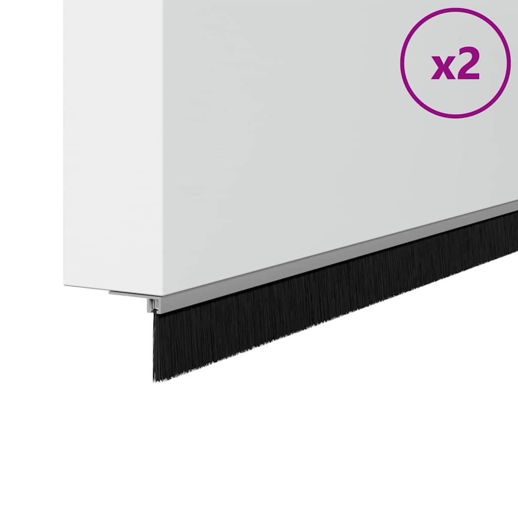 vidaXL Αυτοκόλλητες σφραγίδες πόρτας 2 pcs Ασημί 100 cm