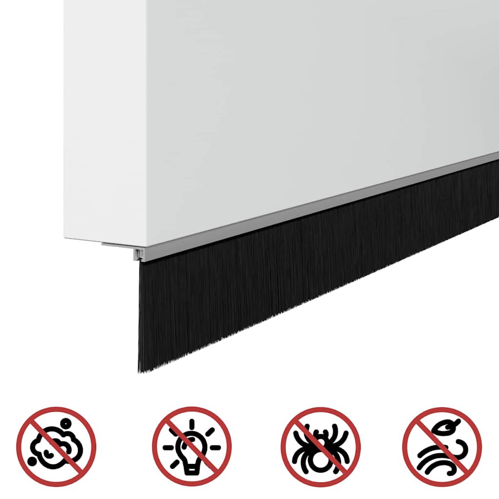 vidaXL Αυτοκόλλητες σφραγίδες πόρτας 2 pcs Ασημί 100 cm