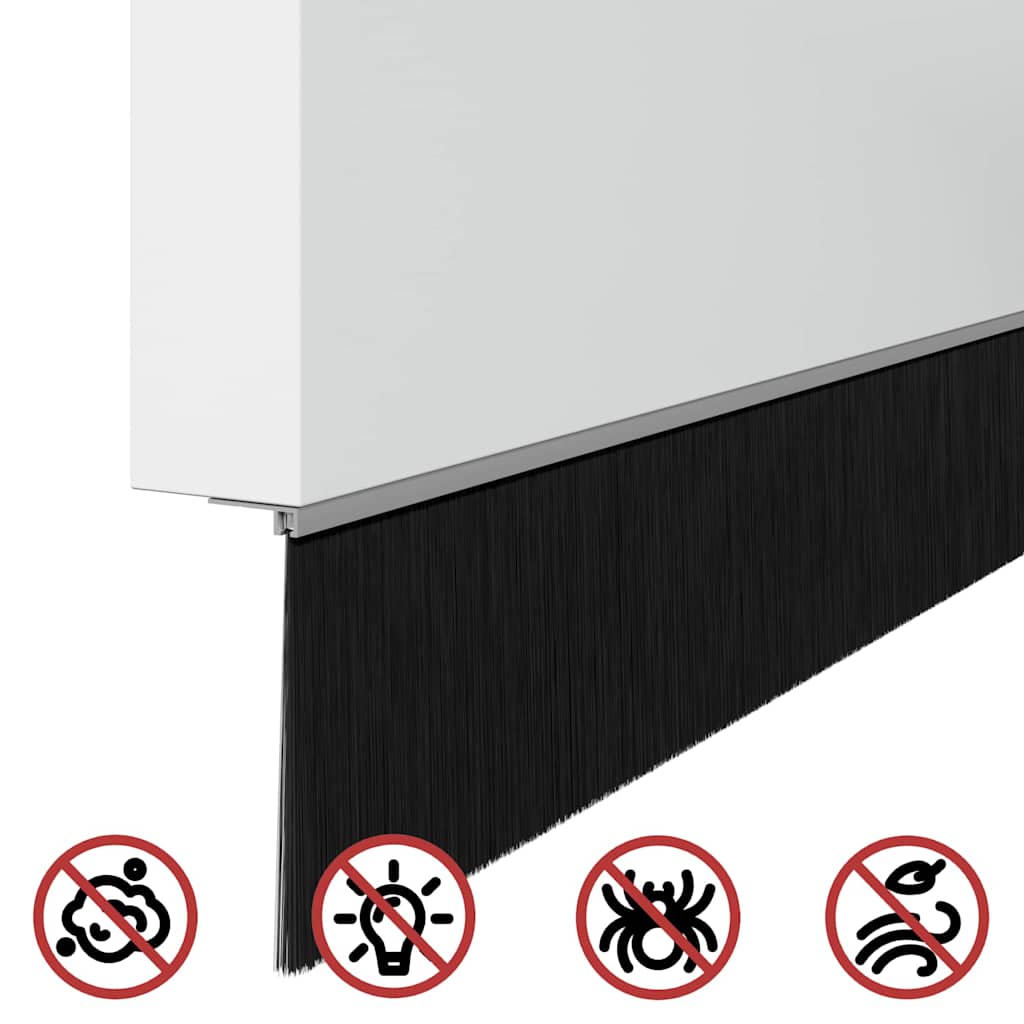 vidaXL Αυτοκόλλητες σφραγίδες πόρτας 2 pcs Ασημί 100 cm