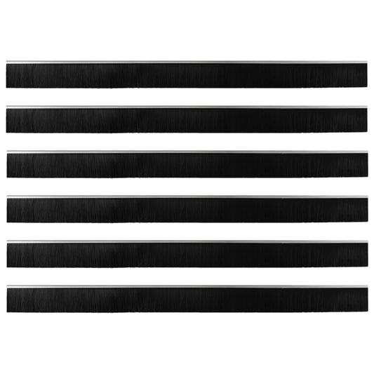 vidaXL Αυτοκόλλητες σφραγίδες πόρτας 6 pcs Ασημί 100 cm