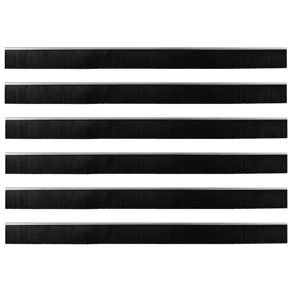 vidaXL Αυτοκόλλητες σφραγίδες πόρτας 6 pcs Ασημί 100 cm