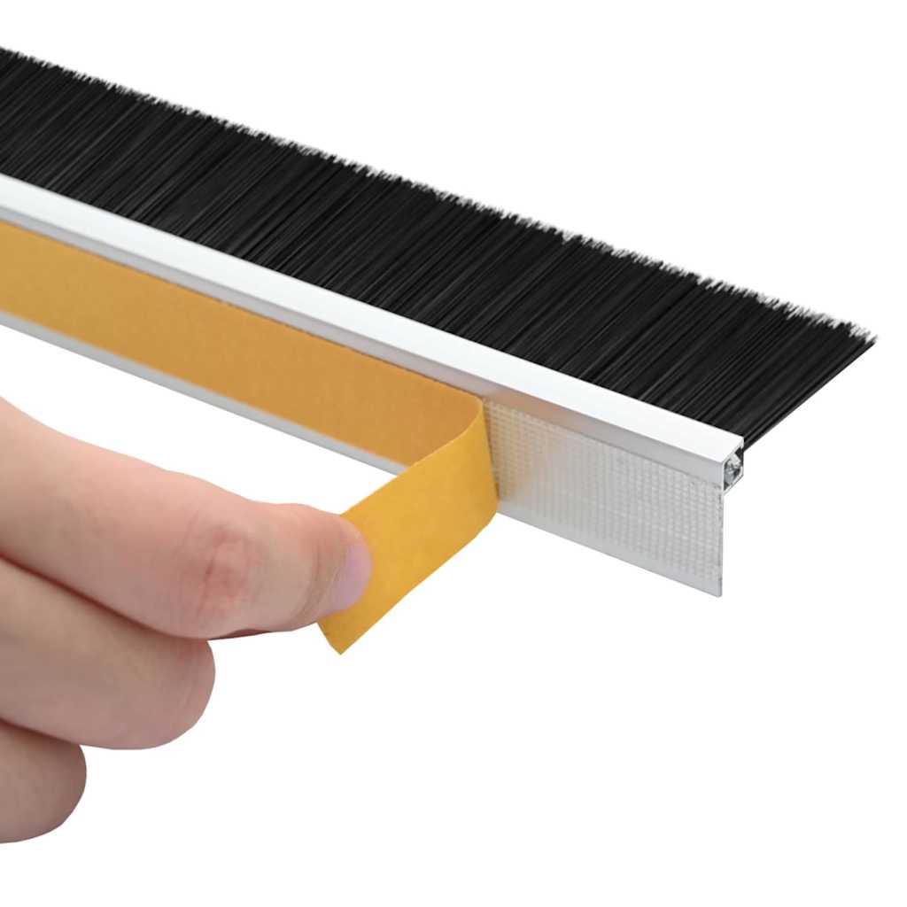 vidaXL Αυτοκόλλητες σφραγίδες πόρτας 12 pcs Ασημί 100 cm