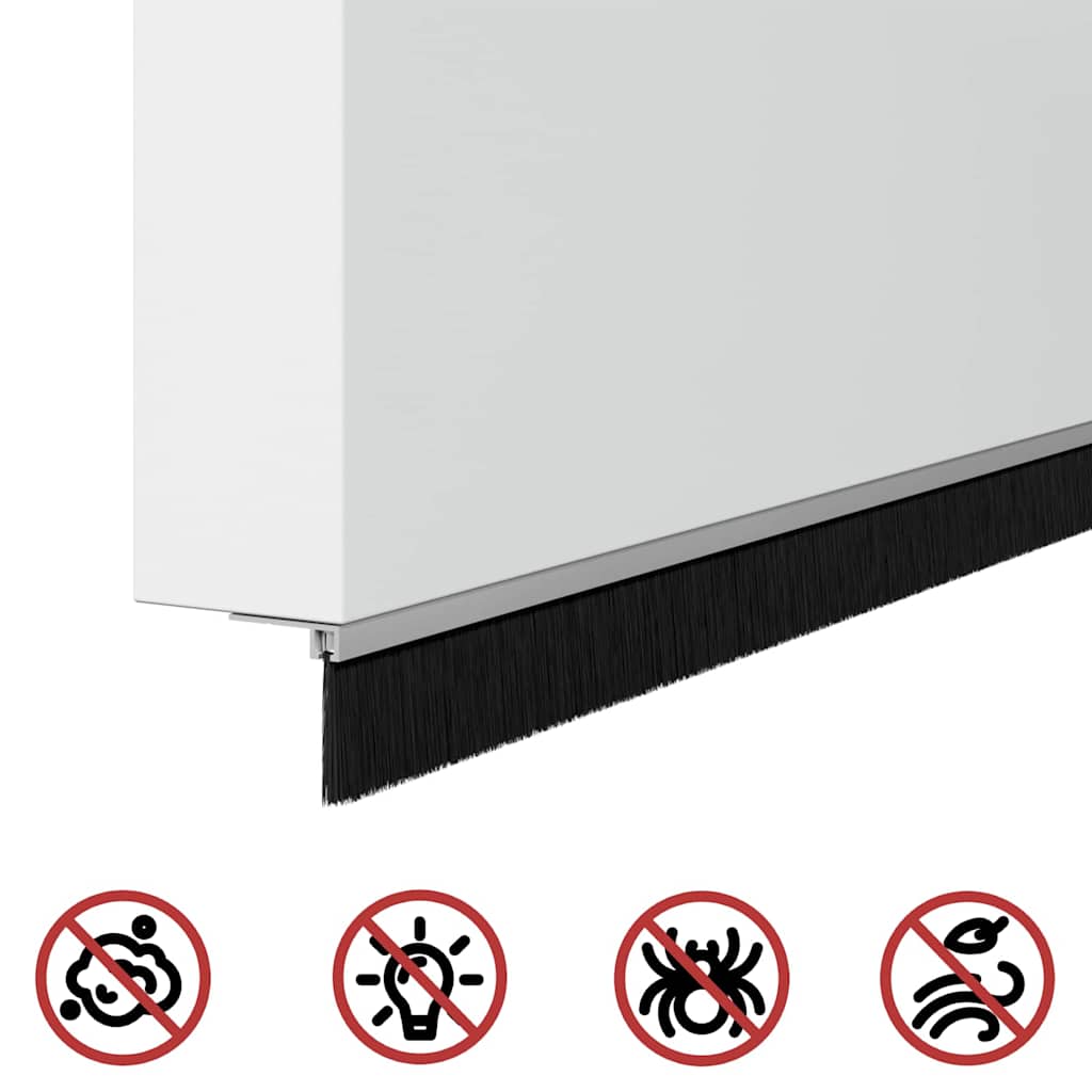 vidaXL Αυτοκόλλητες σφραγίδες πόρτας 12 pcs Ασημί 100 cm