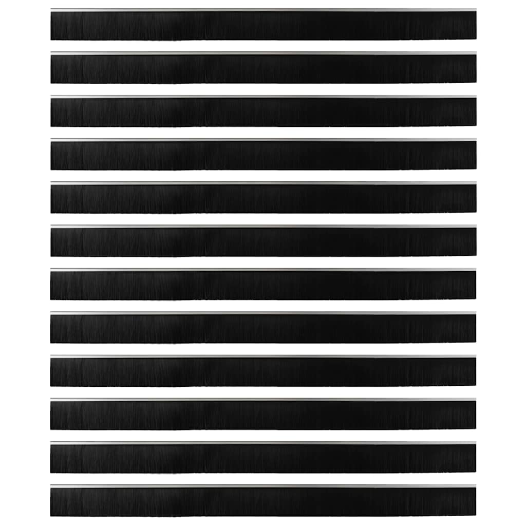 vidaXL Αυτοκόλλητες σφραγίδες πόρτας 12 pcs Ασημί 100 cm