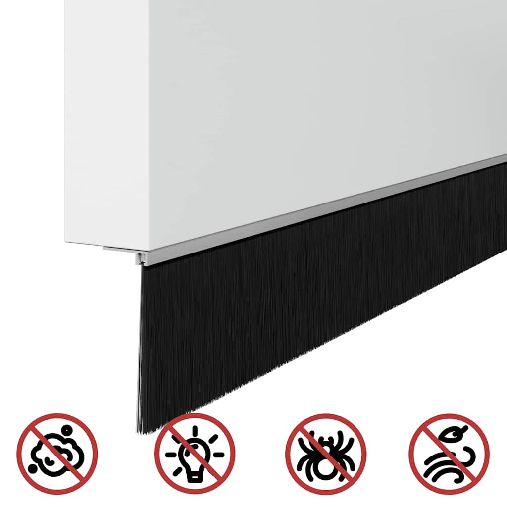 vidaXL Αυτοκόλλητες σφραγίδες πόρτας 12 pcs Ασημί 100 cm