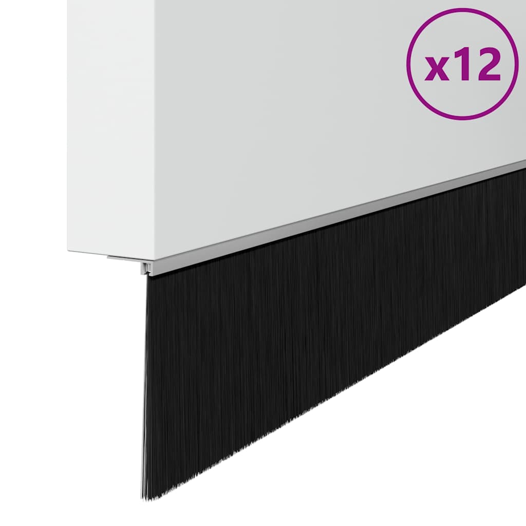 vidaXL Αυτοκόλλητες σφραγίδες πόρτας 12 pcs Ασημί 100 cm