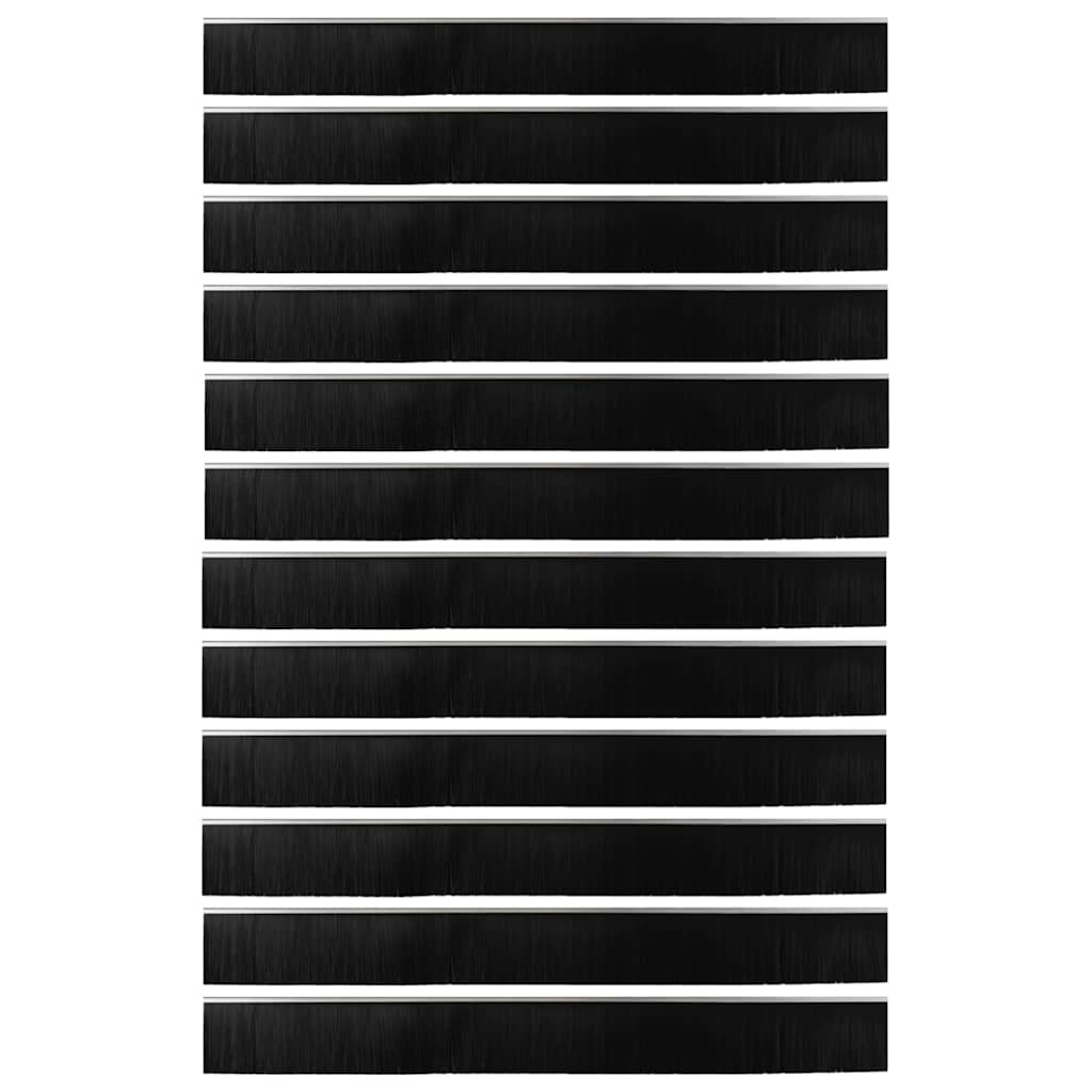 vidaXL Αυτοκόλλητες σφραγίδες πόρτας 12 pcs Ασημί 100 cm