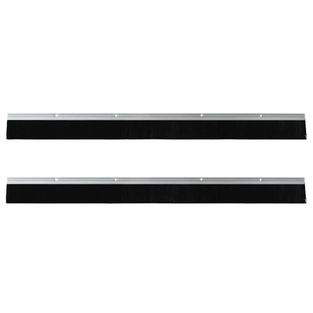 vidaXL Σφραγίδες πόρτας με βούρτσες που προσαρτώνται 2 pcs Ασημί