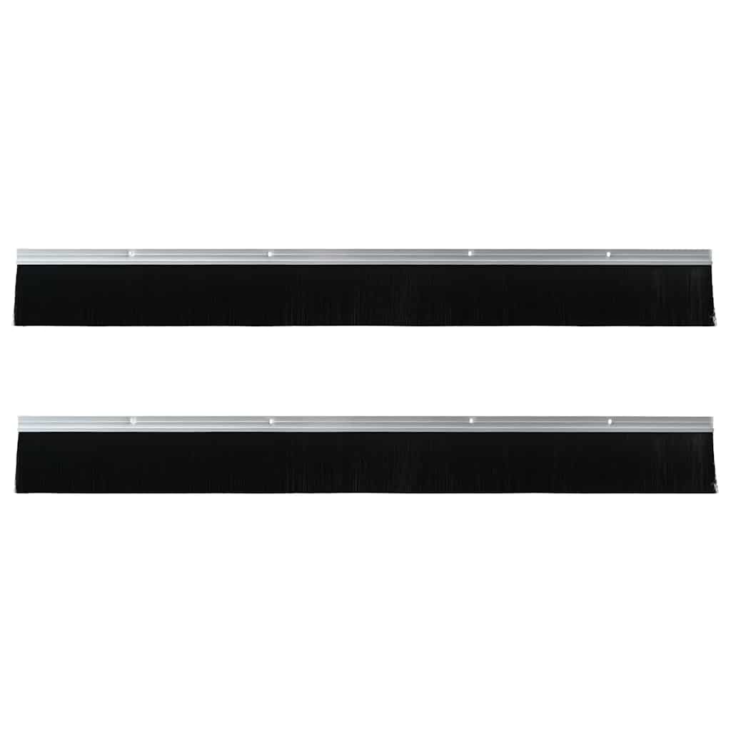 vidaXL Σφραγίδες πόρτας με βούρτσες που προσαρτώνται 2 pcs Ασημί