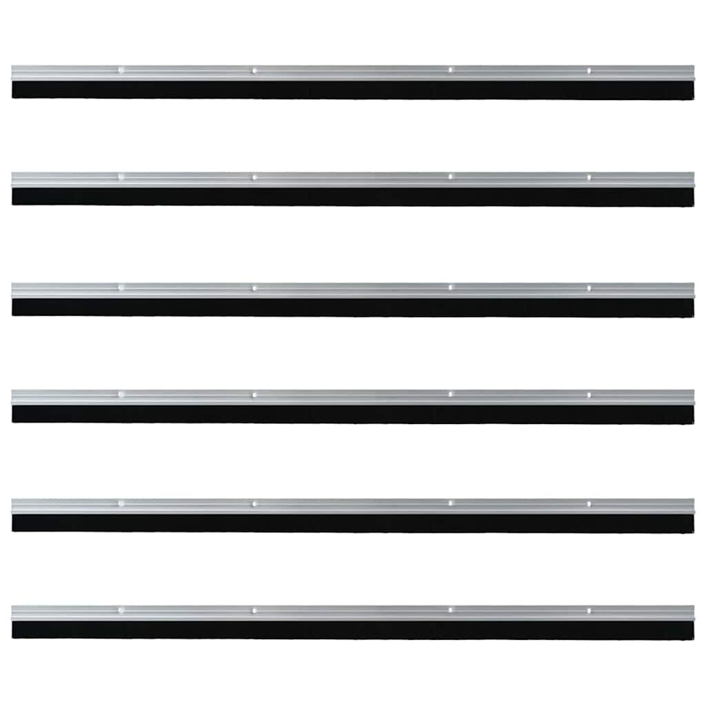 vidaXL Σφραγίδες πόρτας με βούρτσες που προσαρτώνται 6 pcs Ασημί