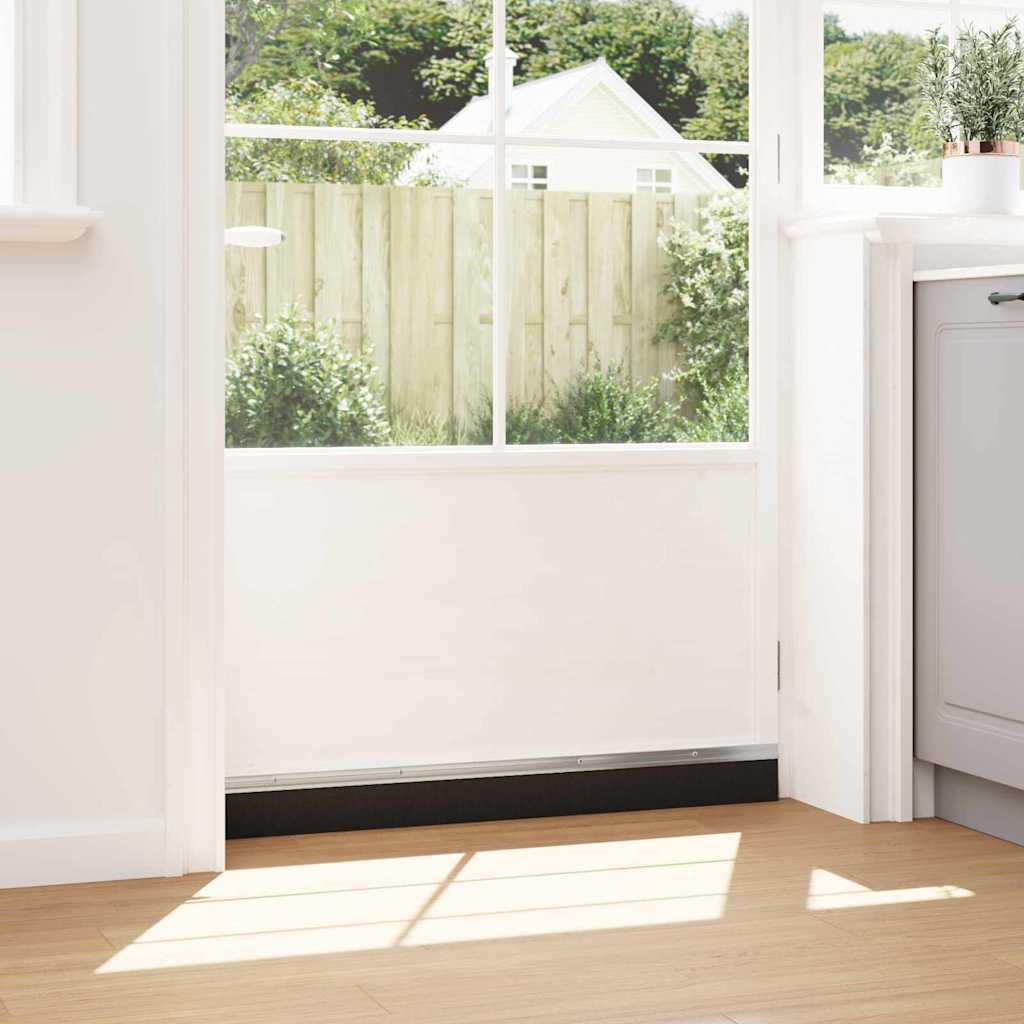 vidaXL Σφραγίδες πόρτας με βούρτσες που προσαρτώνται 6 pcs Ασημί