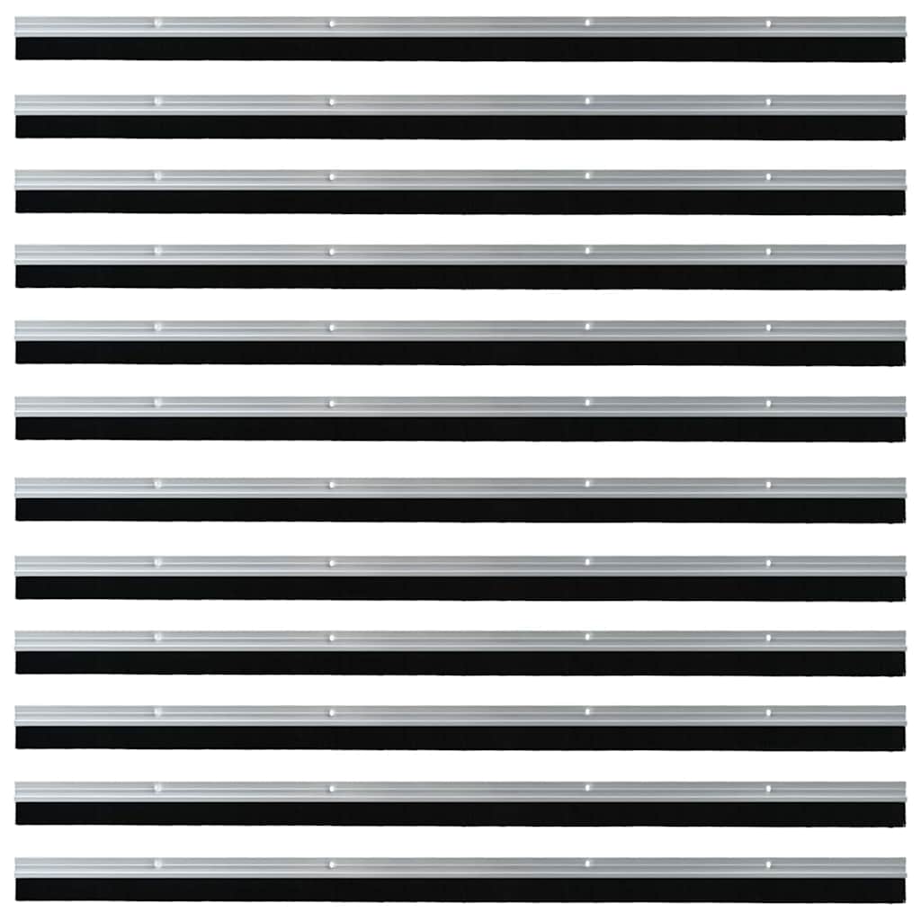 vidaXL Σφραγίδες πόρτας με βούρτσες που προσαρτώνται 12 pcs Ασημί