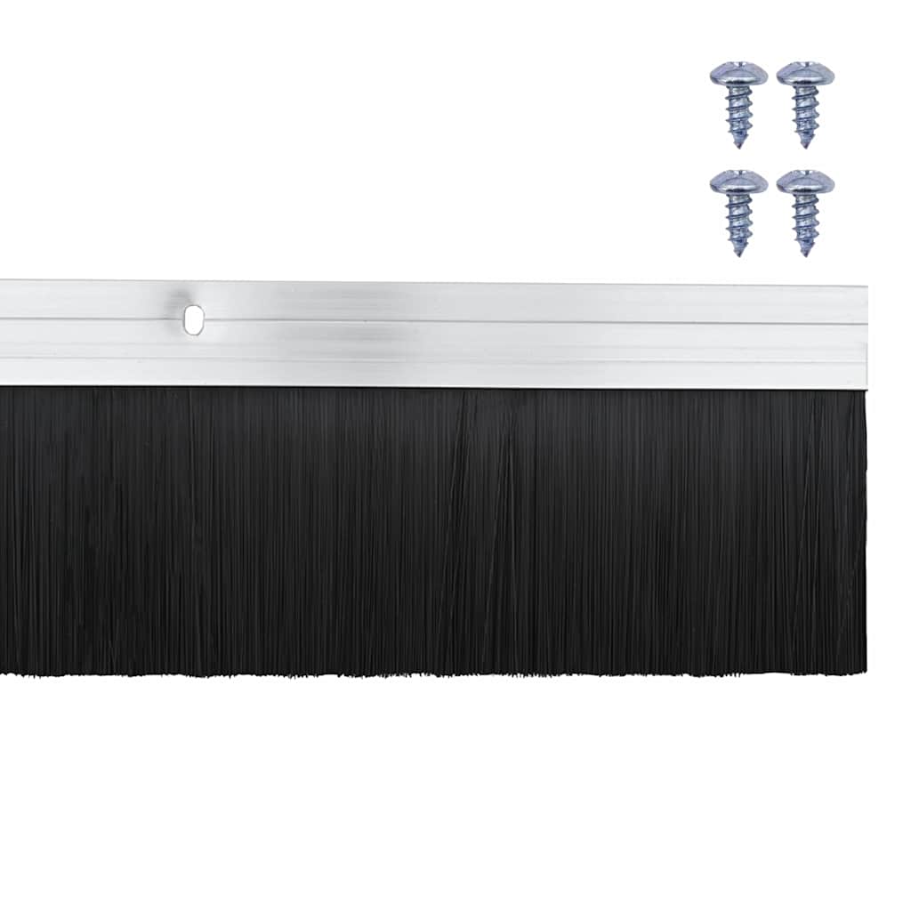 vidaXL Σφραγίδες πόρτας με βούρτσες που προσαρτώνται 12 pcs Ασημί