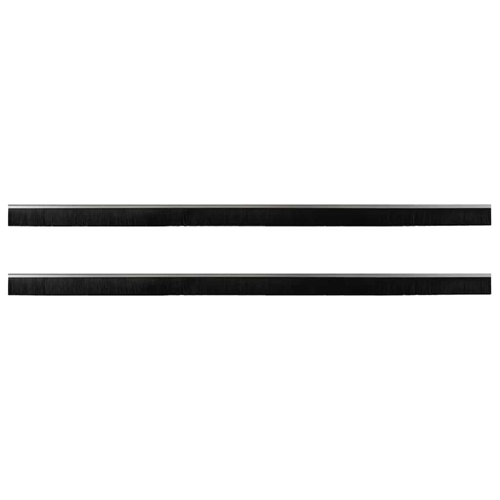 vidaXL Σφραγίδες πόρτας με βούρτσες που προσαρτώνται 2 pcs Ασημί