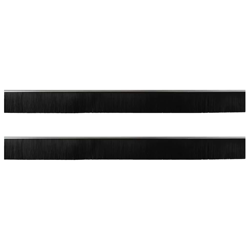 vidaXL Σφραγίδες πόρτας με βούρτσες που προσαρτώνται 2 pcs Ασημί