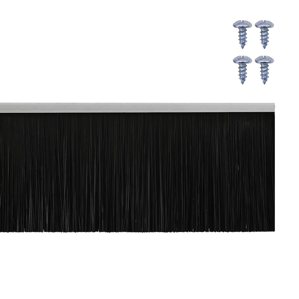 vidaXL Σφραγίδες πόρτας με βούρτσες που προσαρτώνται 12 pcs Ασημί