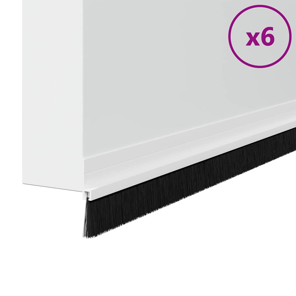 vidaXL Αυτοκόλλητες σφραγίδες πόρτας 6 pcs Λευκό 100 cm