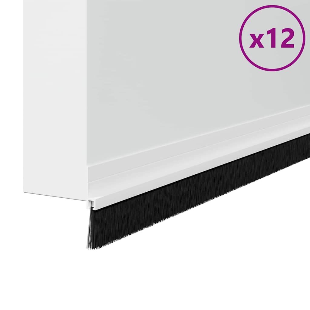 vidaXL Αυτοκόλλητες σφραγίδες πόρτας 12 pcs Λευκό 100 cm