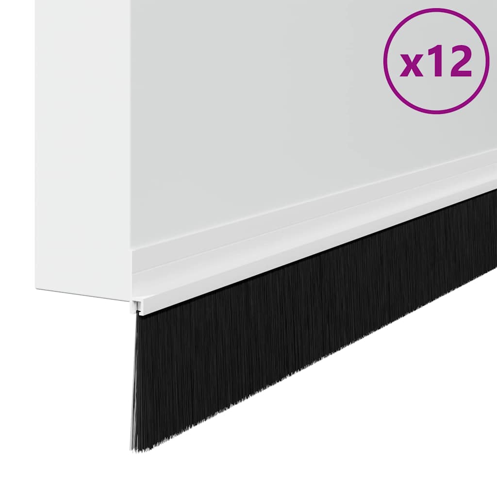 vidaXL Αυτοκόλλητες σφραγίδες πόρτας 12 pcs Λευκό 100 cm