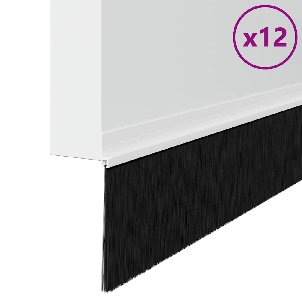 vidaXL Αυτοκόλλητες σφραγίδες πόρτας 12 pcs Λευκό 100 cm