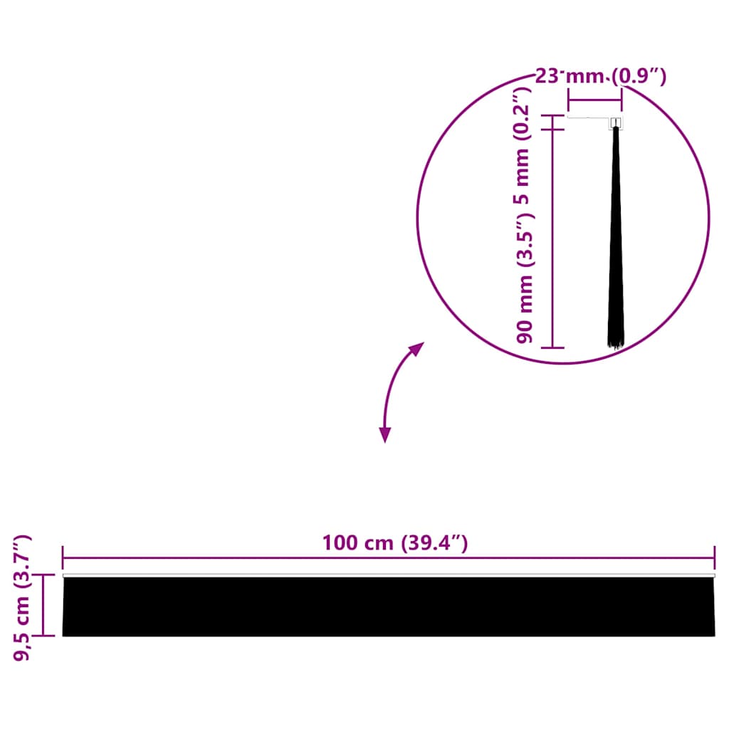 vidaXL Αυτοκόλλητες σφραγίδες πόρτας 12 pcs Λευκό 100 cm