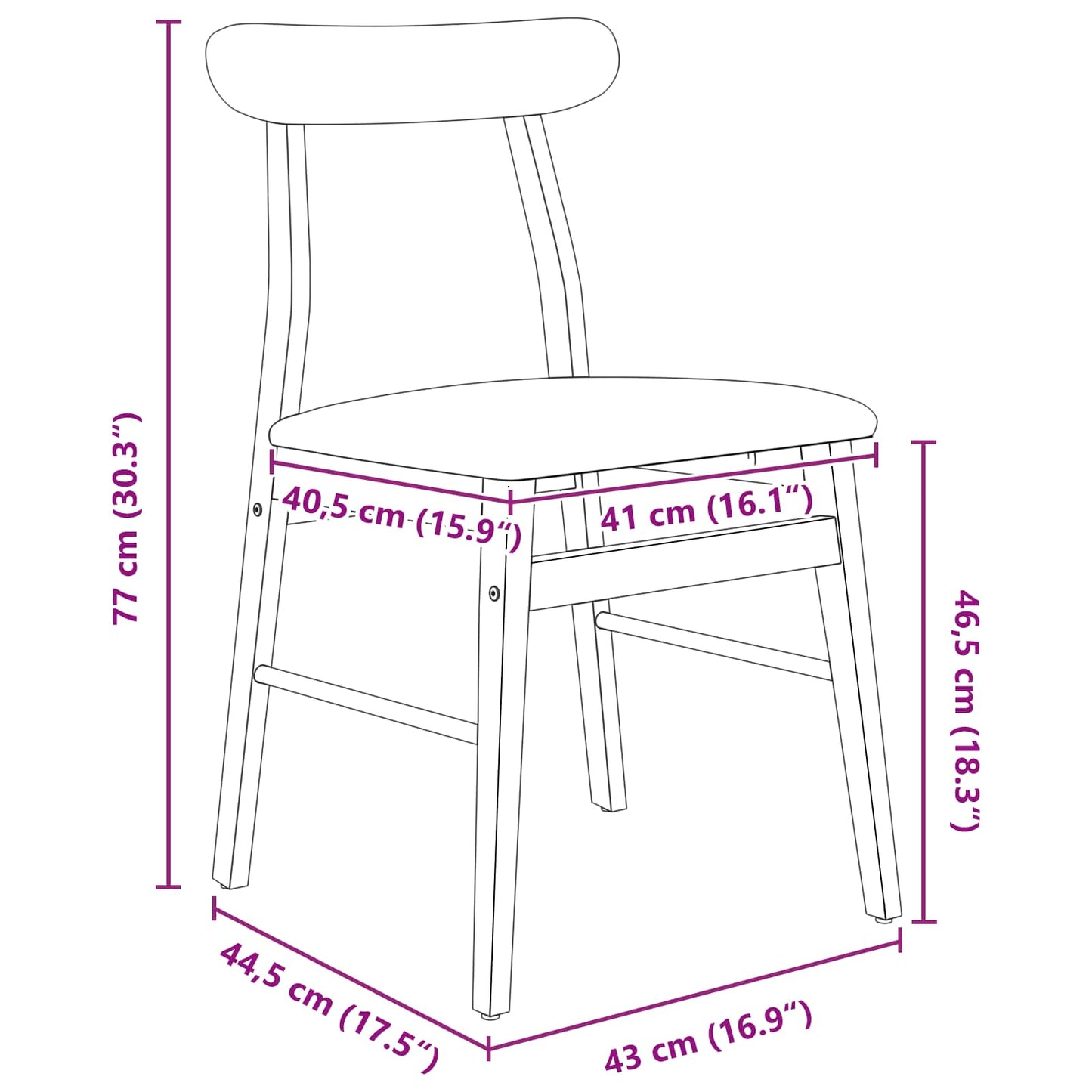 vidaXL Καρέκλα τραπεζαρίας 2 pcs Λευκό και Καφέ Στερεό Ξύλο Ραβέντι