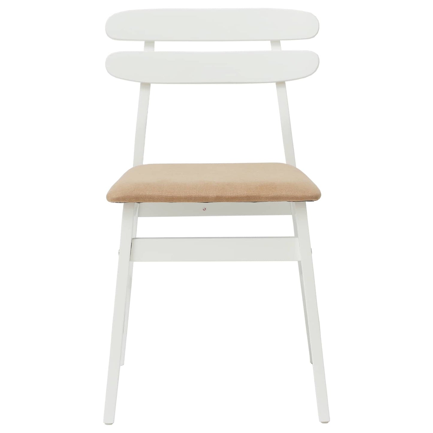 vidaXL Καρέκλα τραπεζαρίας 2 pcs Λευκό και Καφέ Στερεό Ξύλο Ραβέντι