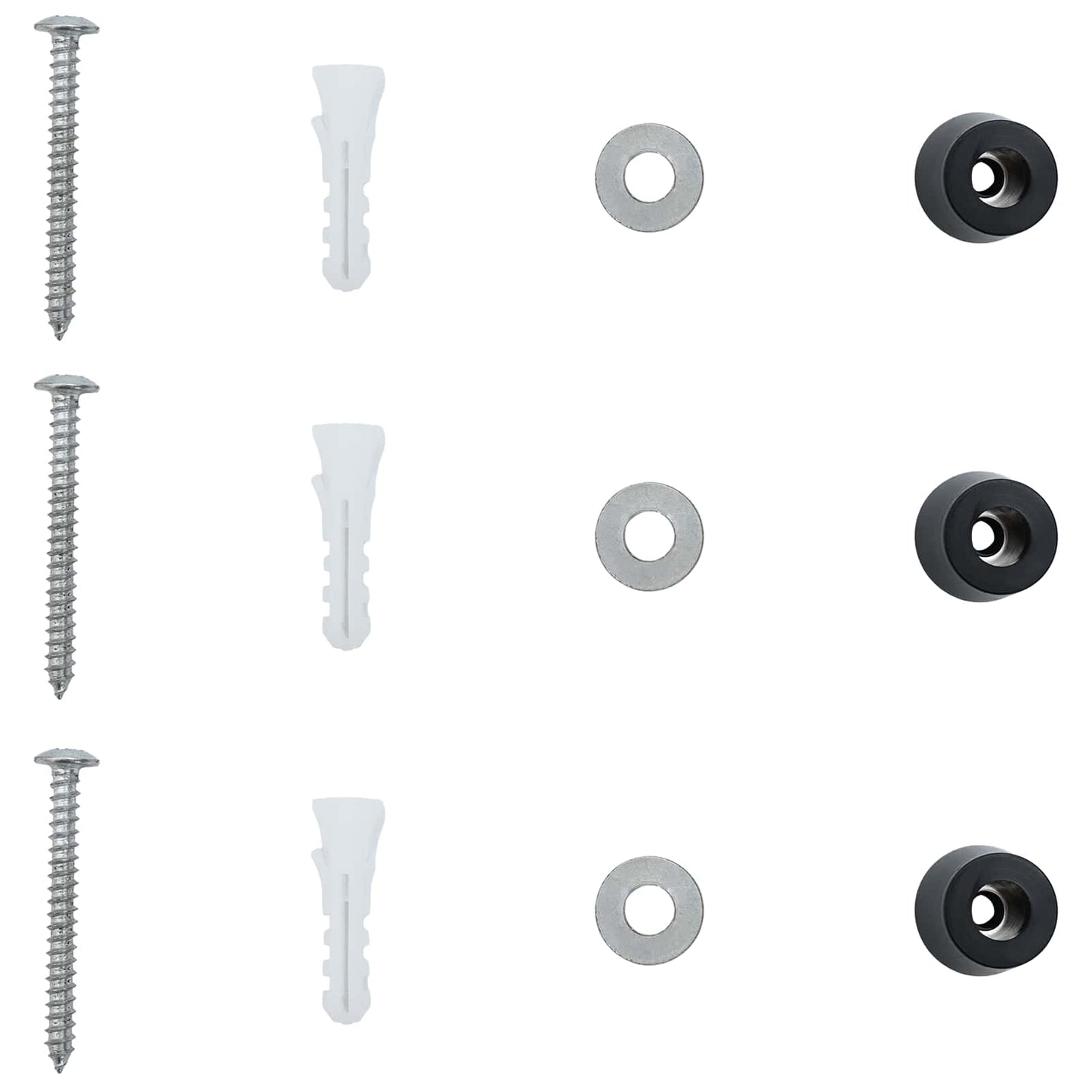 vidaXL Επιτοίχιος Ταχυδρομικός Κάδος με πόρτα Μαύρο 29 x 13 x 41 εκ.