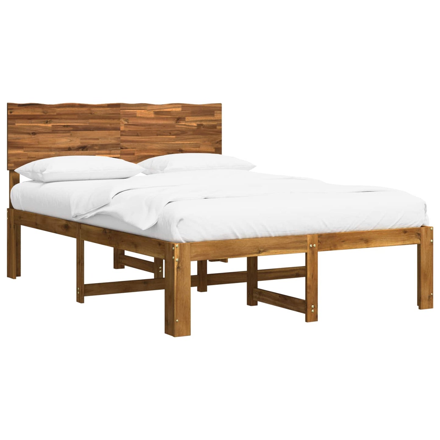 vidaXL Διπλό Κρεβάτι με Κεφαλάρι ROSTOCK Φυσικό 140 x 190 cm