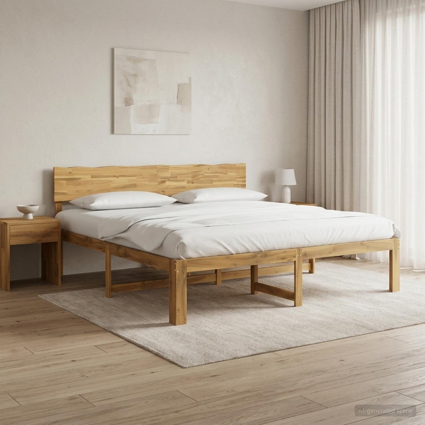 vidaXL Διπλό Κρεβάτι με Κεφαλάρι ROSTOCK Λευκό 180 x 200 cm