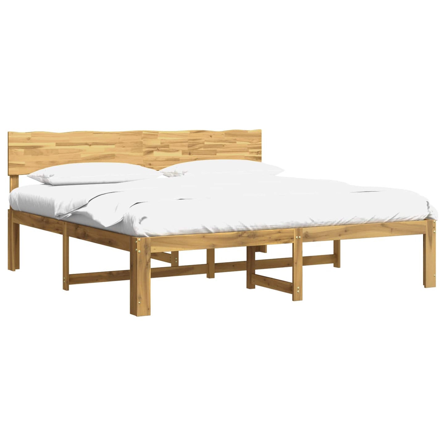 vidaXL Διπλό Κρεβάτι με Κεφαλάρι ROSTOCK Λευκό 180 x 200 cm