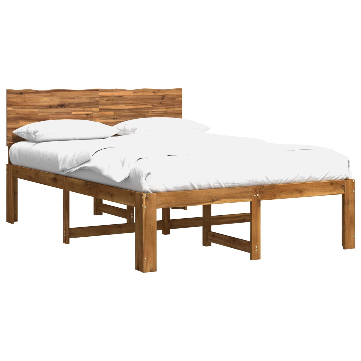 vidaXL Διπλό Κρεβάτι με Κεφαλάρι ROSTOCK Φυσικό 135 x 190 cm
