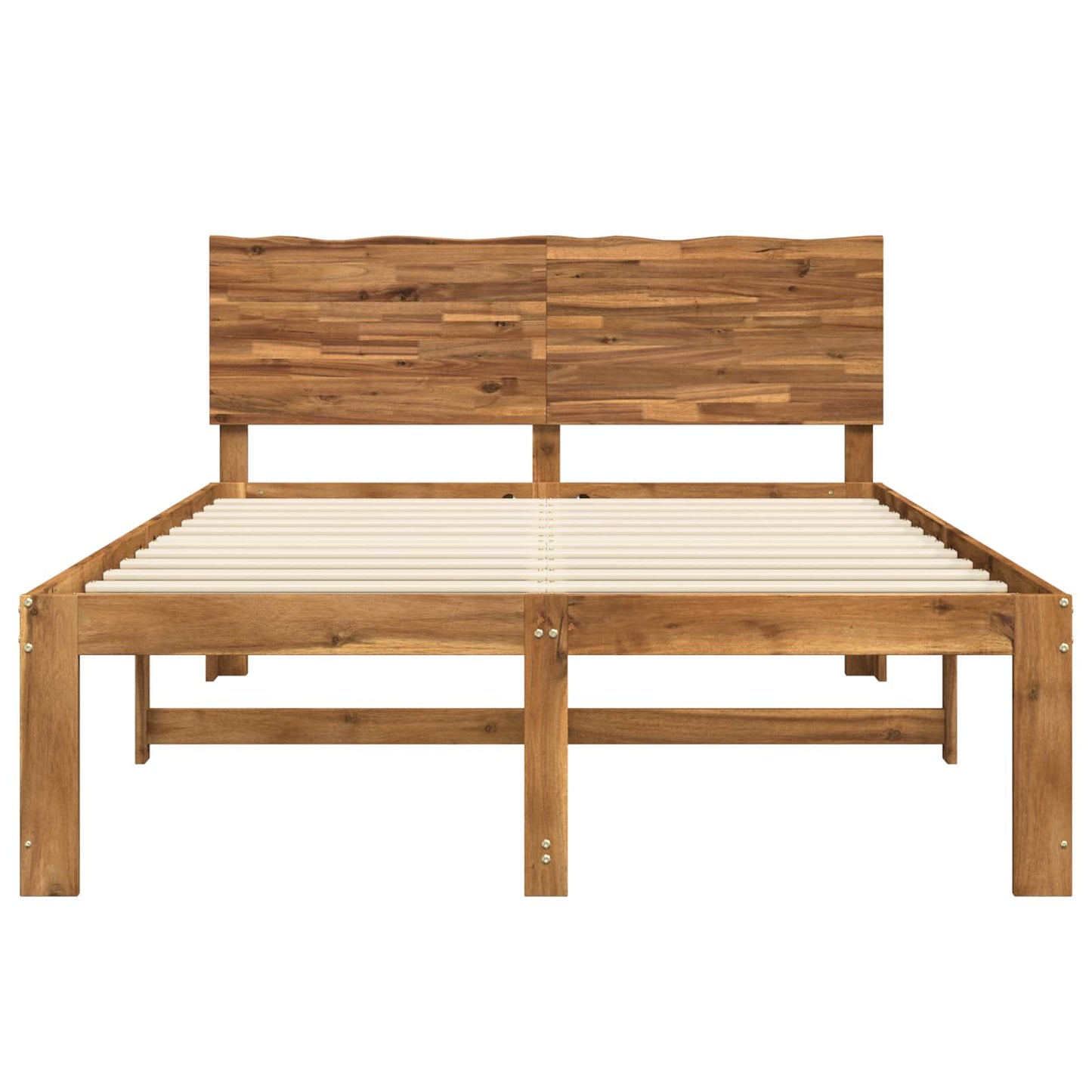vidaXL Διπλό Κρεβάτι με Κεφαλάρι ROSTOCK Φυσικό 135 x 190 cm