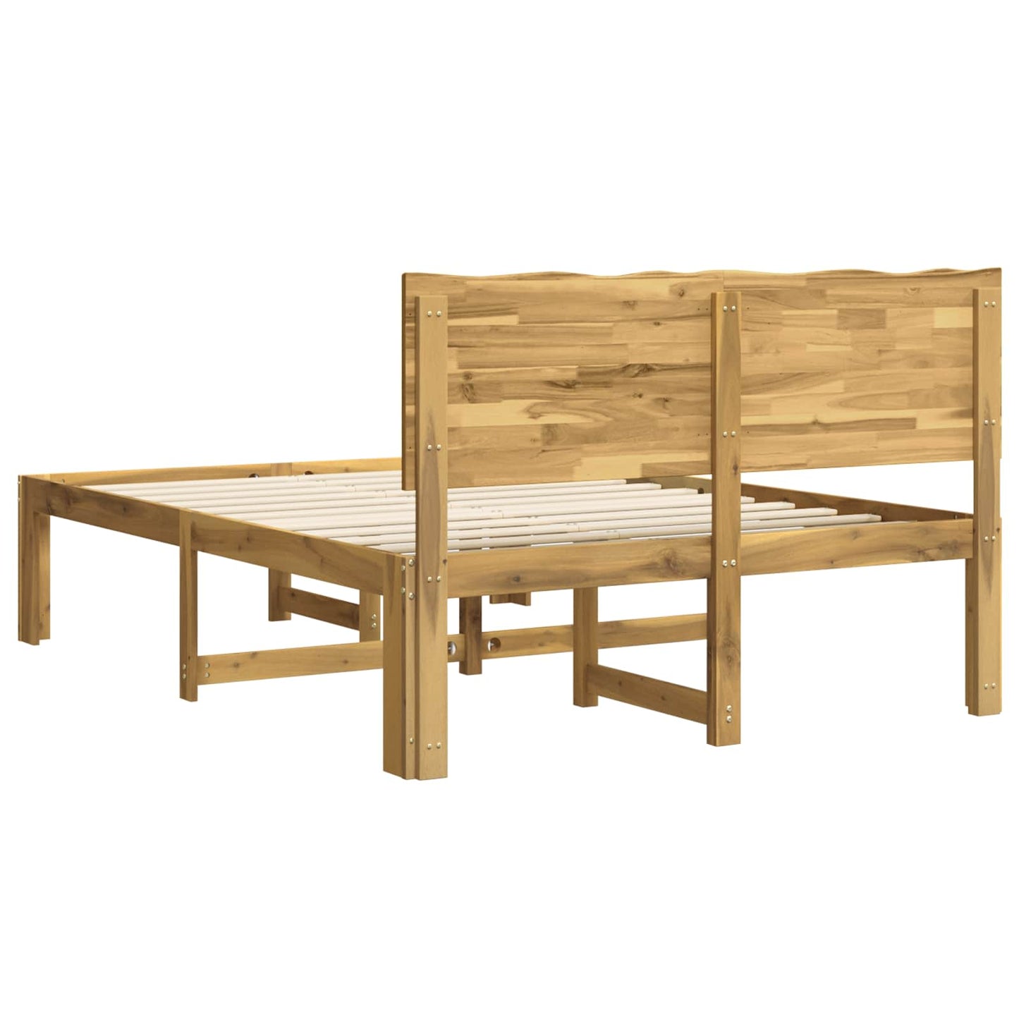 vidaXL Διπλό Κρεβάτι με Κεφαλάρι ROSTOCK Λευκό 135 x 190 cm