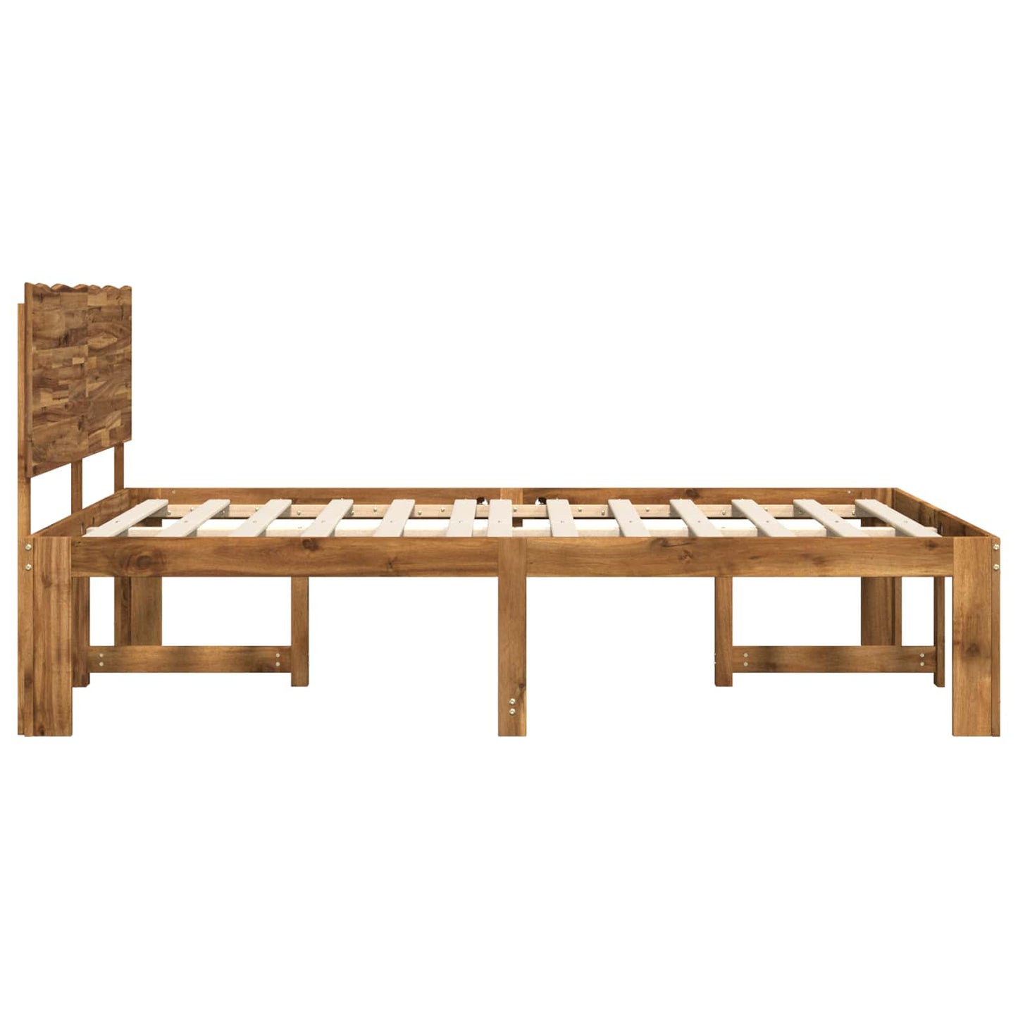 vidaXL Διπλό Κρεβάτι με Κεφαλάρι ROSTOCK Φυσικό 140 x 190 cm