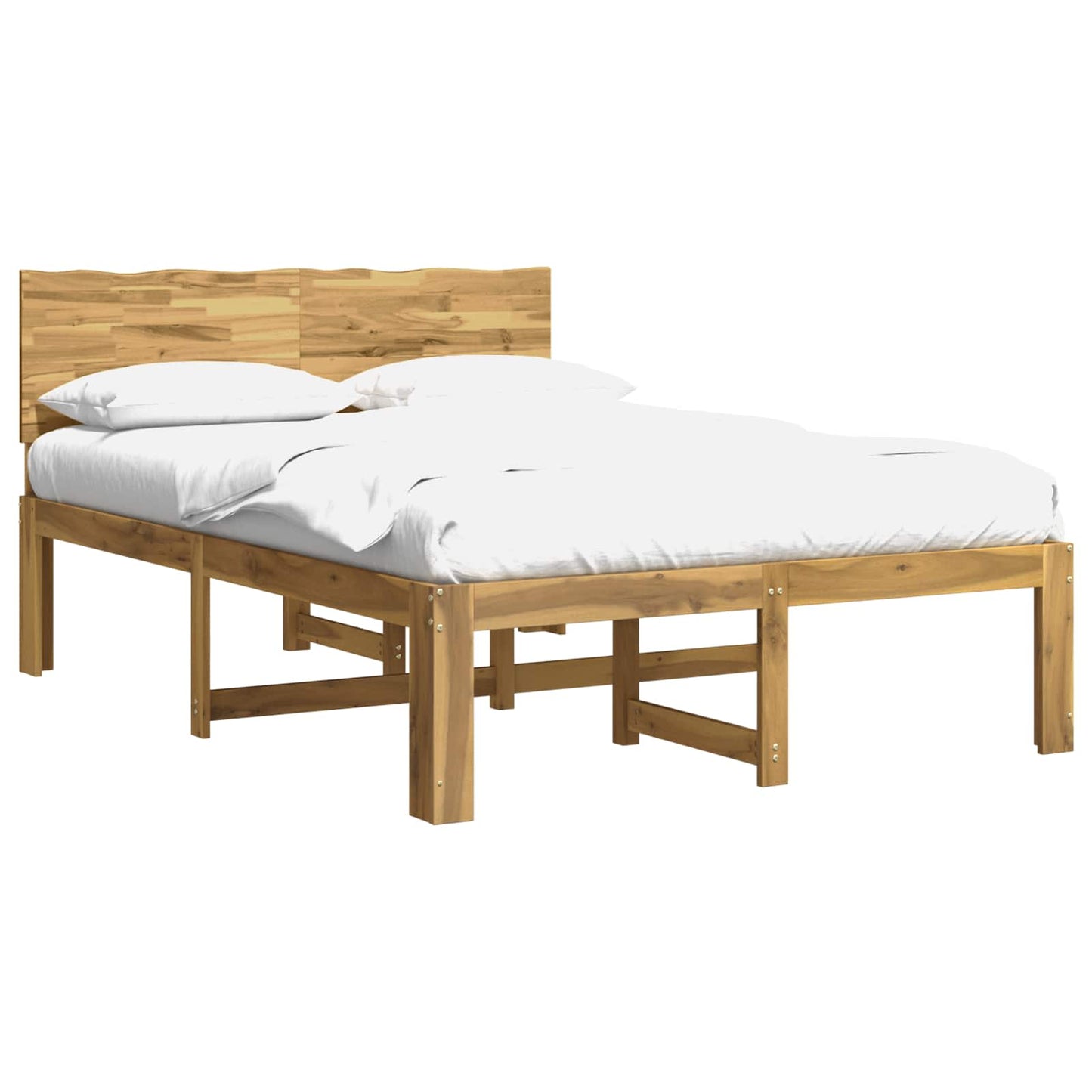vidaXL Διπλό Κρεβάτι με Κεφαλάρι ROSTOCK Λευκό 140 x 190 cm