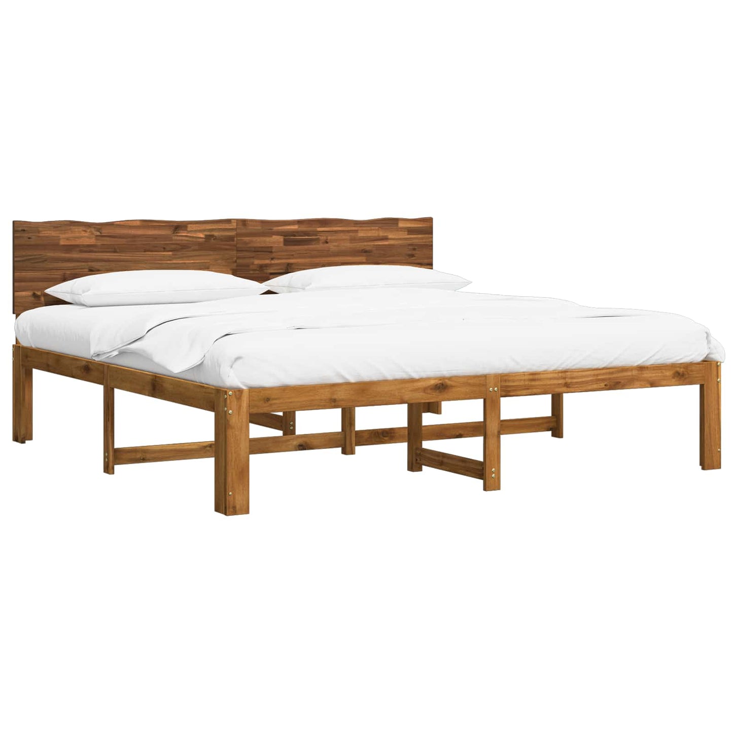 vidaXL Διπλό Κρεβάτι με Κεφαλάρι ROSTOCK Φυσικό 200 x 200 cm